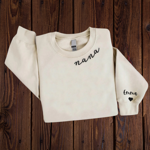 Custom Nana Embroidered Sweatshirt