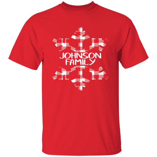 Custom Snowflake Buffalo Plaid Family Shirts