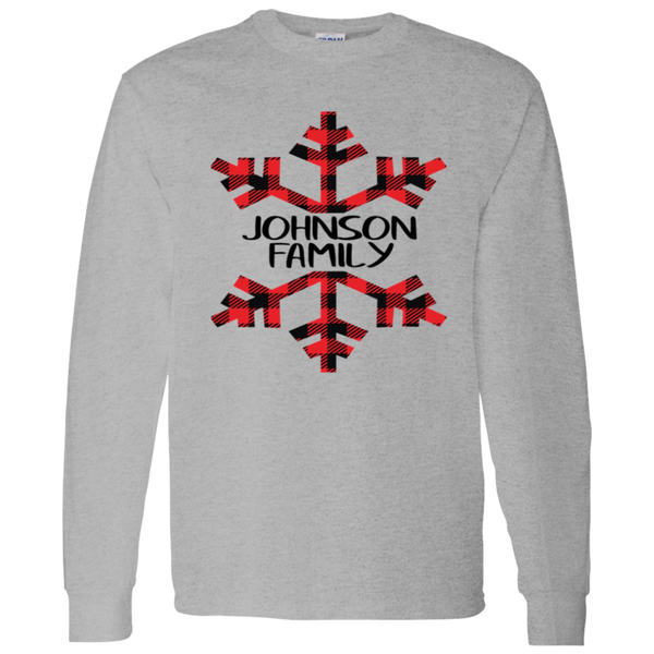 Custom Snowflake Buffalo Plaid Family Shirts