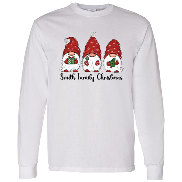 Custom Gnome Family Christmas Shirts