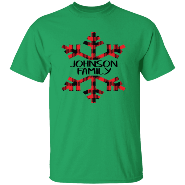 Custom Snowflake Buffalo Plaid Family Shirts