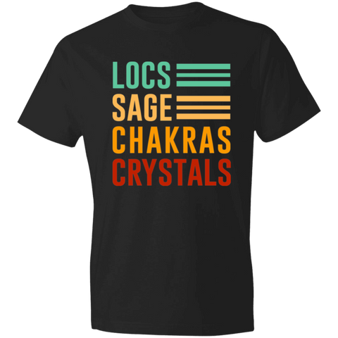 Locs, Sage, Chakras, Crystals T-Shirt