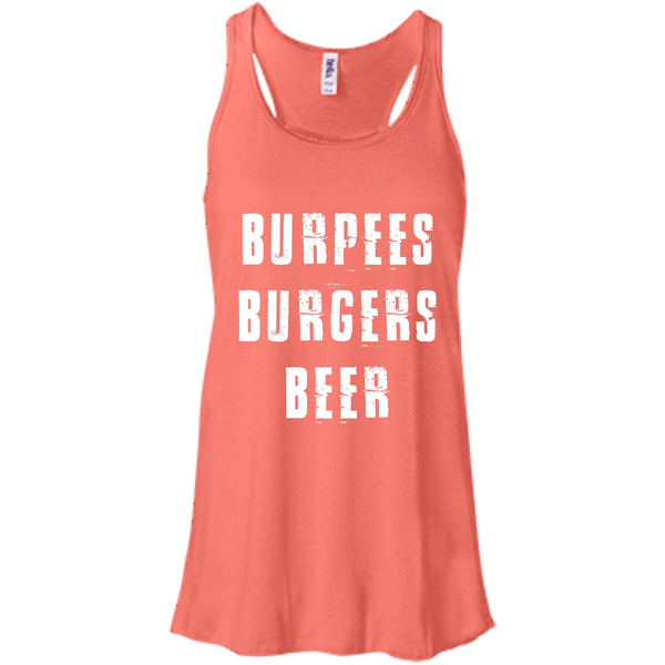 Burpees Burgers Beer Racerback Tank