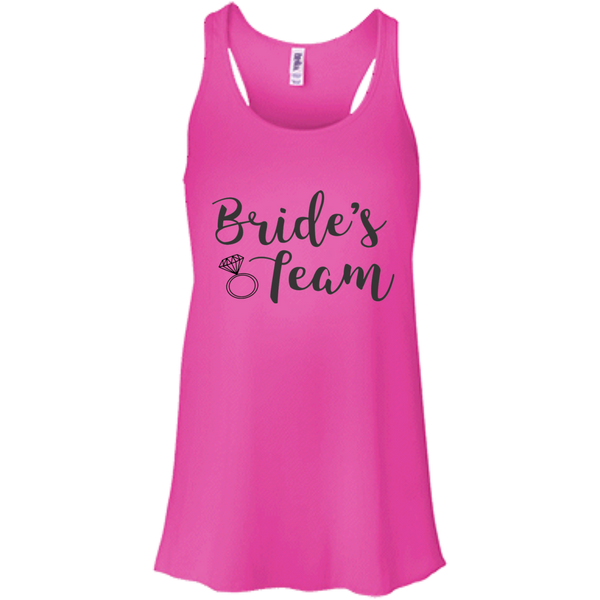 Bride's Team (Black) Flowy Racerback Tank