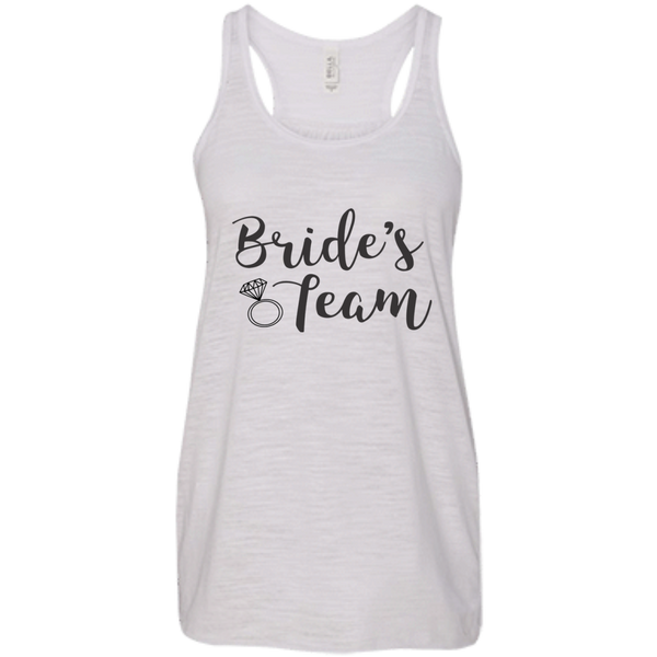 Bride's Team (Black) Flowy Racerback Tank