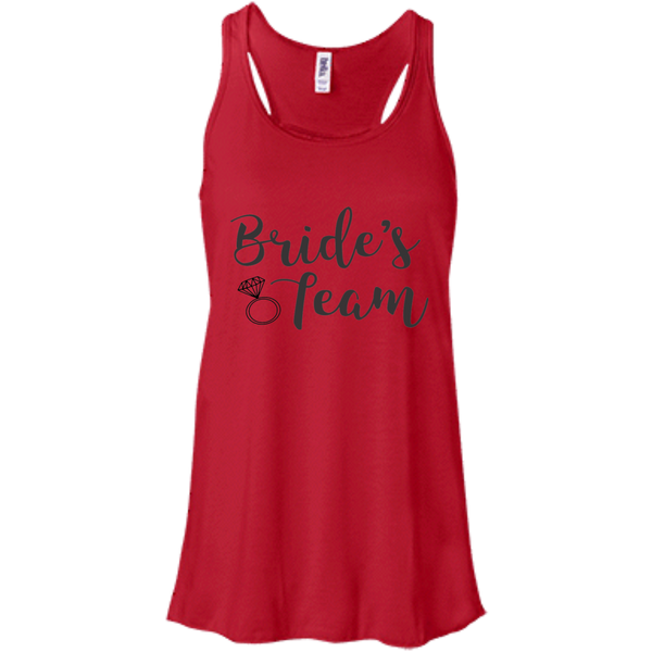 Bride's Team (Black) Flowy Racerback Tank