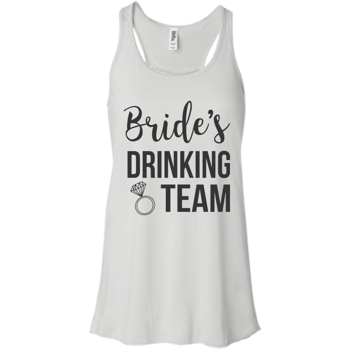 Bride's Drinking Team (Black) Flowy Racerback Tank