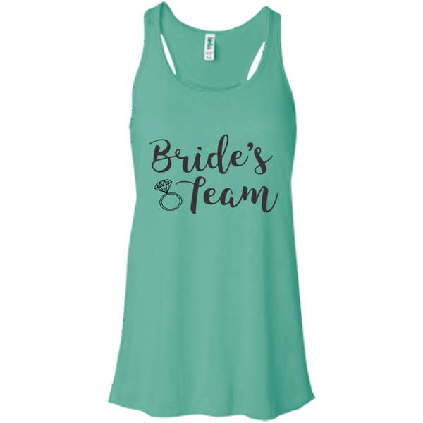 Bride's Team (Black) Flowy Racerback Tank