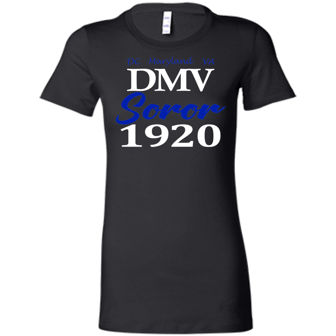 DMV Soror Blue and White Ladies' T-Shirt