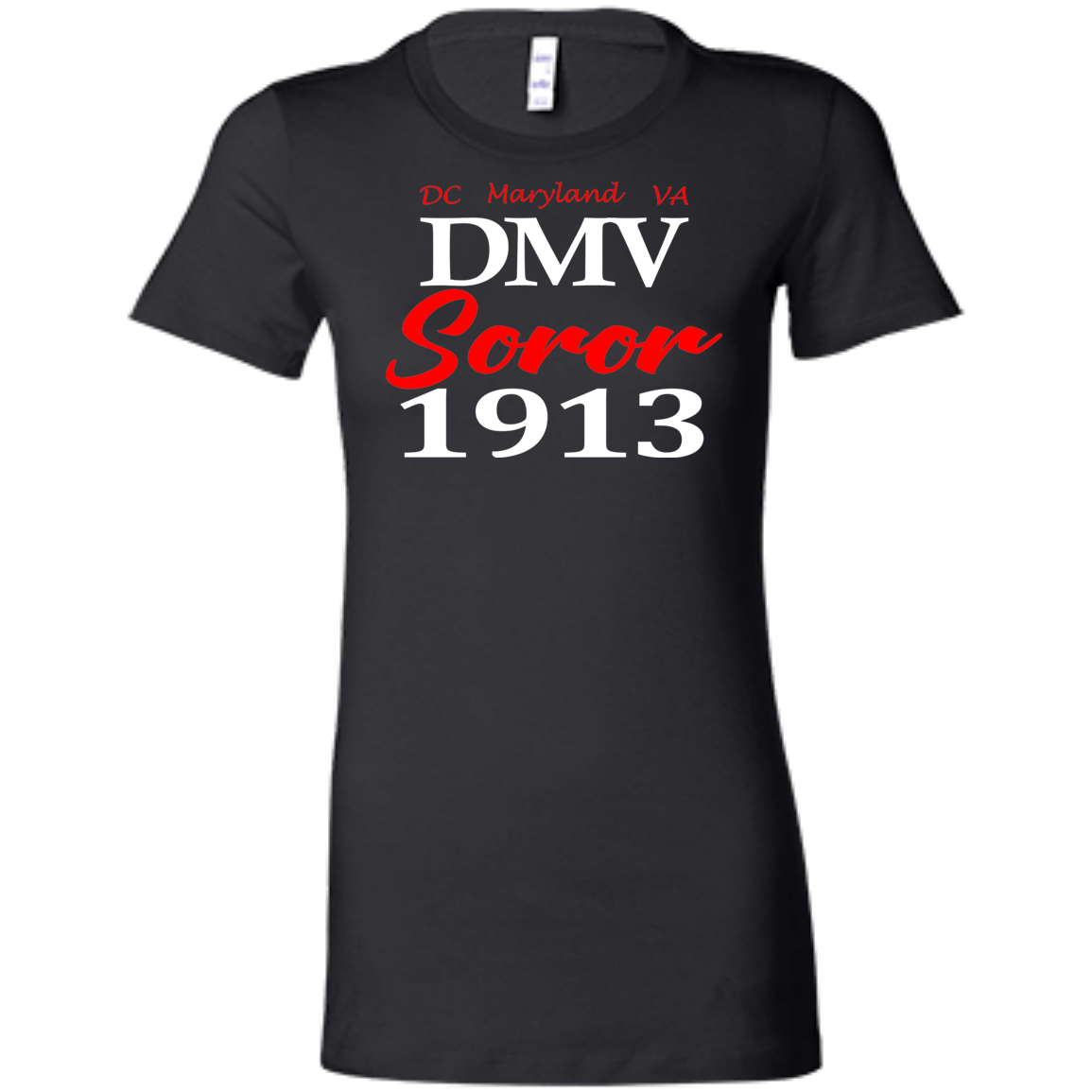 DMV Soror Red and White Ladies' T-Shirt