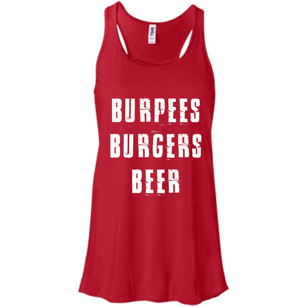 Burpees Burgers Beer Racerback Tank