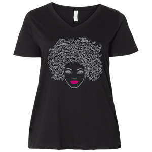 Natural Hair V-Neck T-Shirt