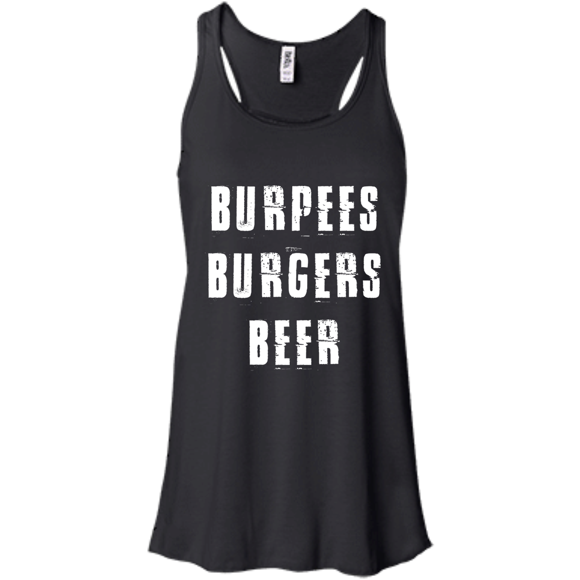 Burpees Burgers Beer Racerback Tank