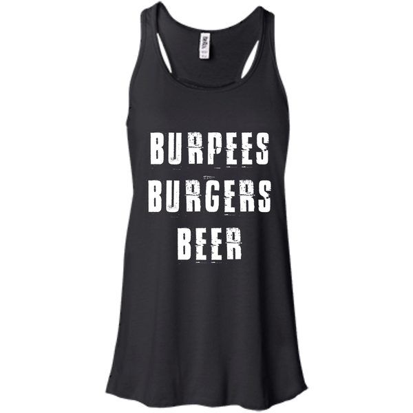 Burpees Burgers Beer Racerback Tank