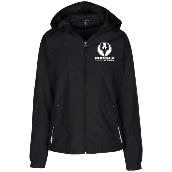 LST76 Sport-Tek Ladies' Jersey-Lined Hooded Windbreaker