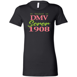 DMV Soror Pink and Green Ladies' T-Shirt