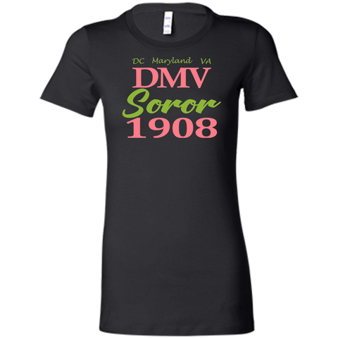 DMV Soror Pink and Green Ladies' T-Shirt