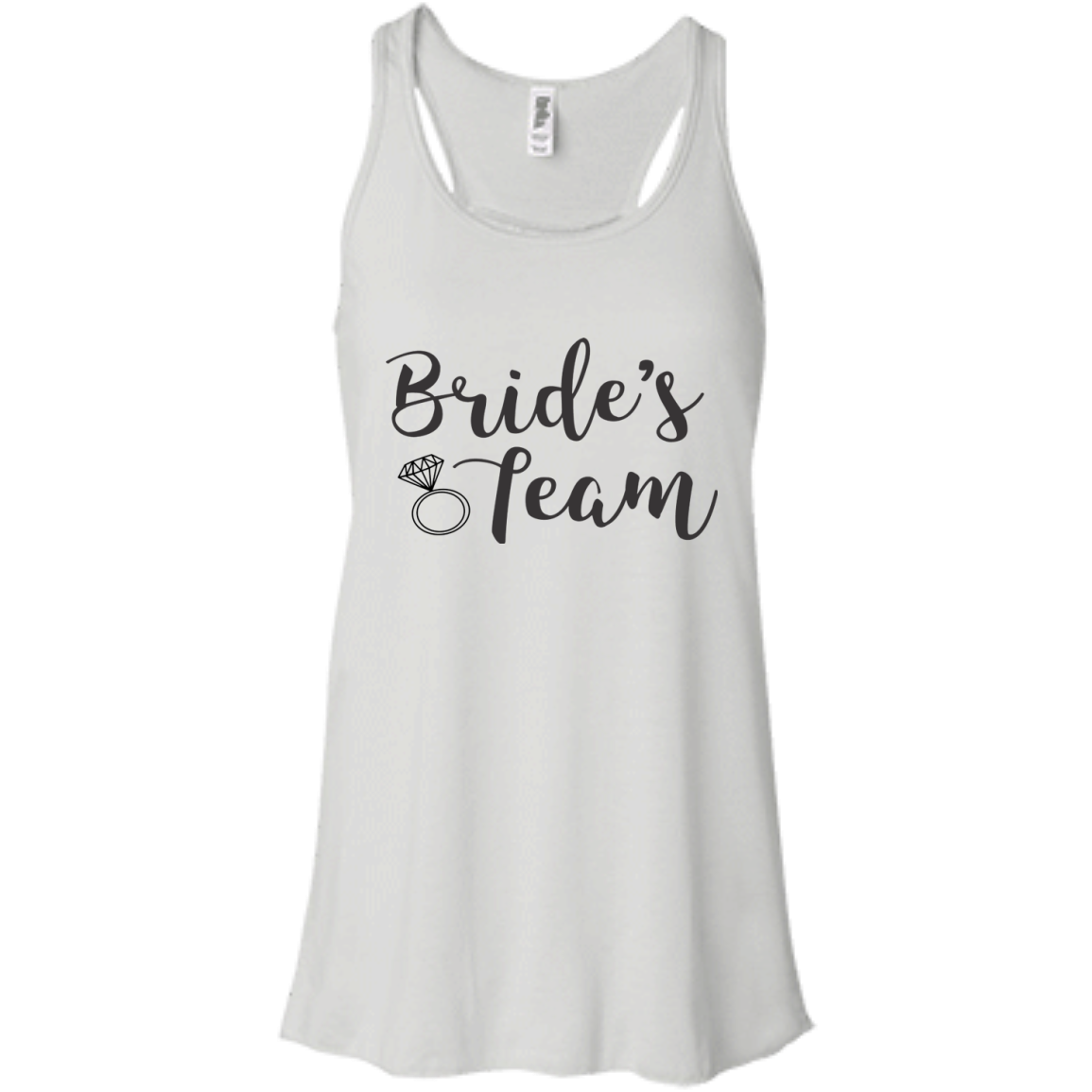 Bride's Team (Black) Flowy Racerback Tank